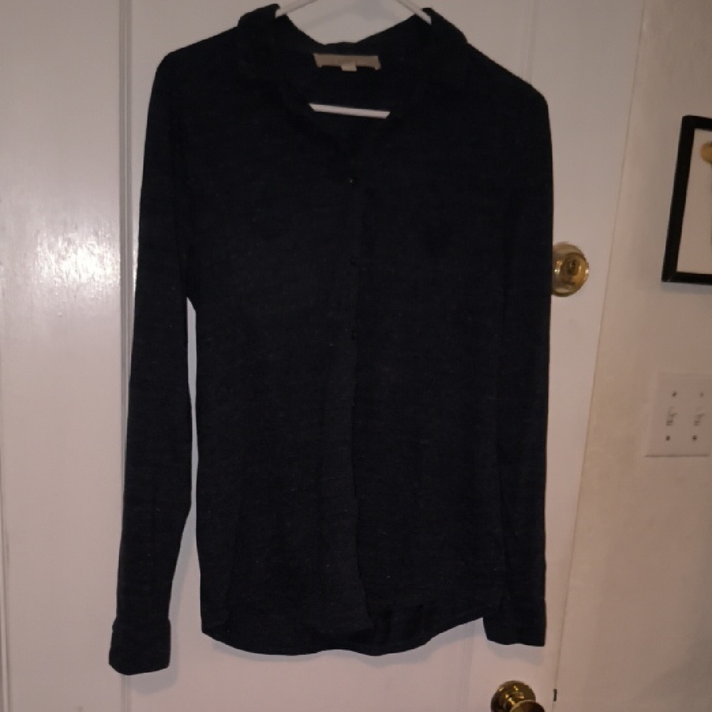 LOFT | Dark Button Down Shirt for Women